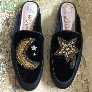 Sam Edelman Pemberly Velvet Slide Flats Moon